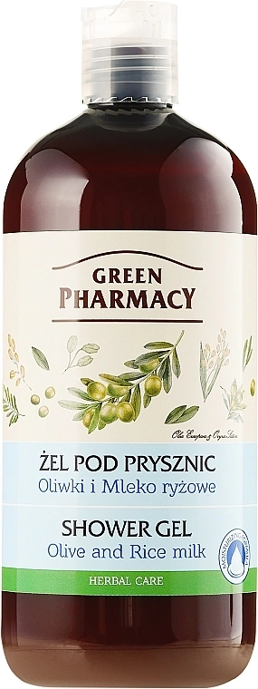 Гель для душу Оливка та Рисове молочко Green Pharmacy Shower Gel Olive and Rice Milk 500 мл