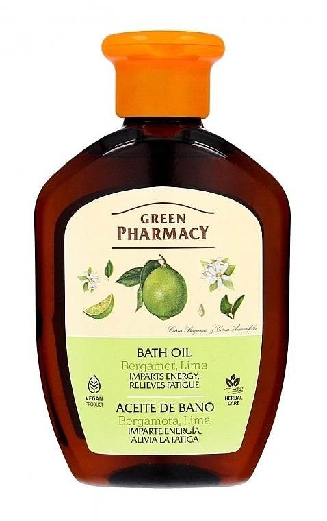 Олія для прийняття ванн та душу Бергамот та Лайм Green Pharmacy Bath oil Bergamot and Lime 250 мл