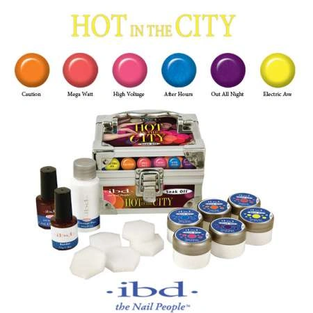 Набір кольорових гелів IBD Hot in the City Soak off Gel Collection