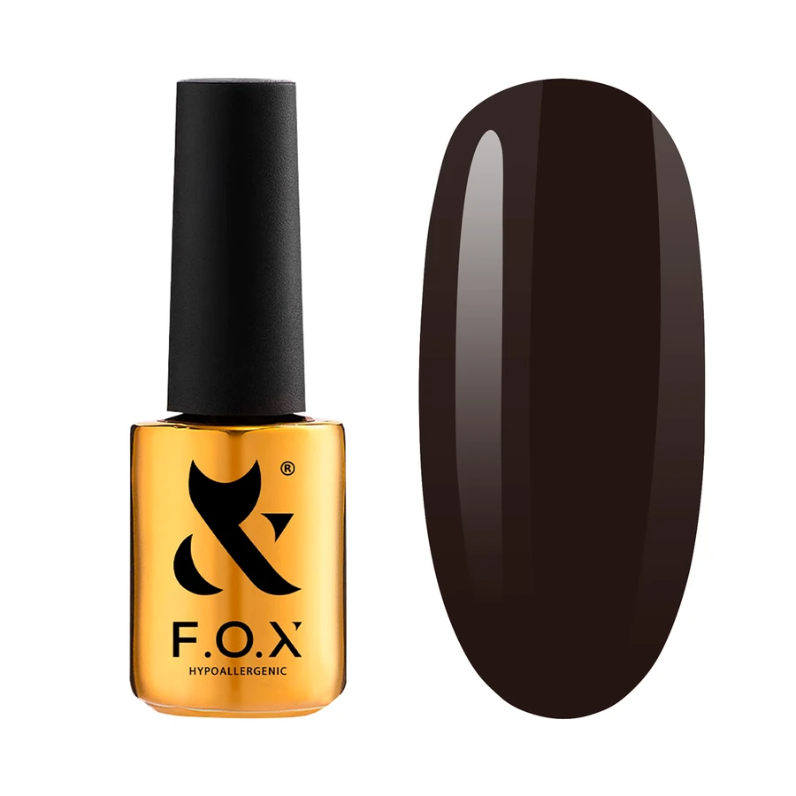 Гель-лак FOX Gel-polish Spectrum 123 коричневий, емаль 14 мл