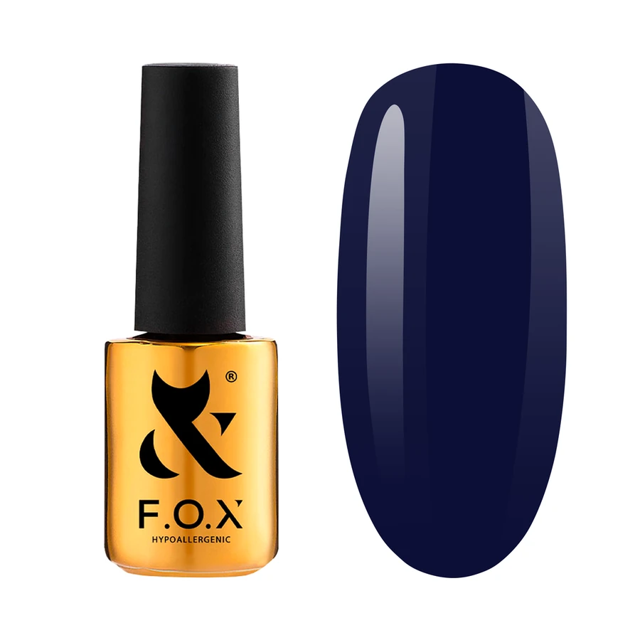 Гель-лак FOX Gel Polish Gold Spectrum 128 темно-синій, емаль 14 мл
