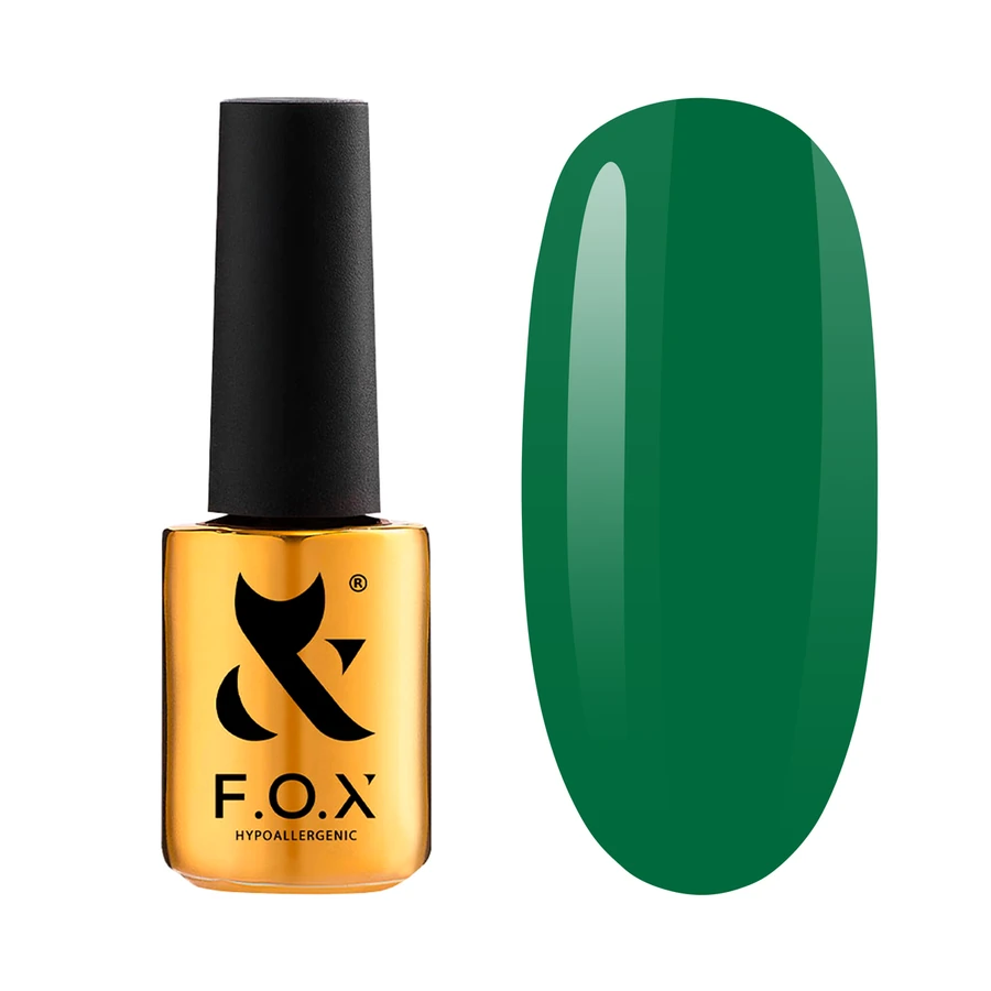 Гель-лак FOX Gel Polish Gold Spectrum 136 зелений, емаль 14 мл