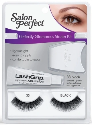 Набір: вії №33, клей, аплікатор Salon Perfect Glamorous Starter Kit