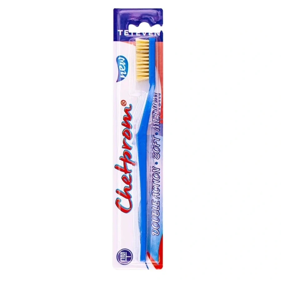 Зубна щітка з натуральною щетиною Chetprom Natural Bristle Toothbrush №44