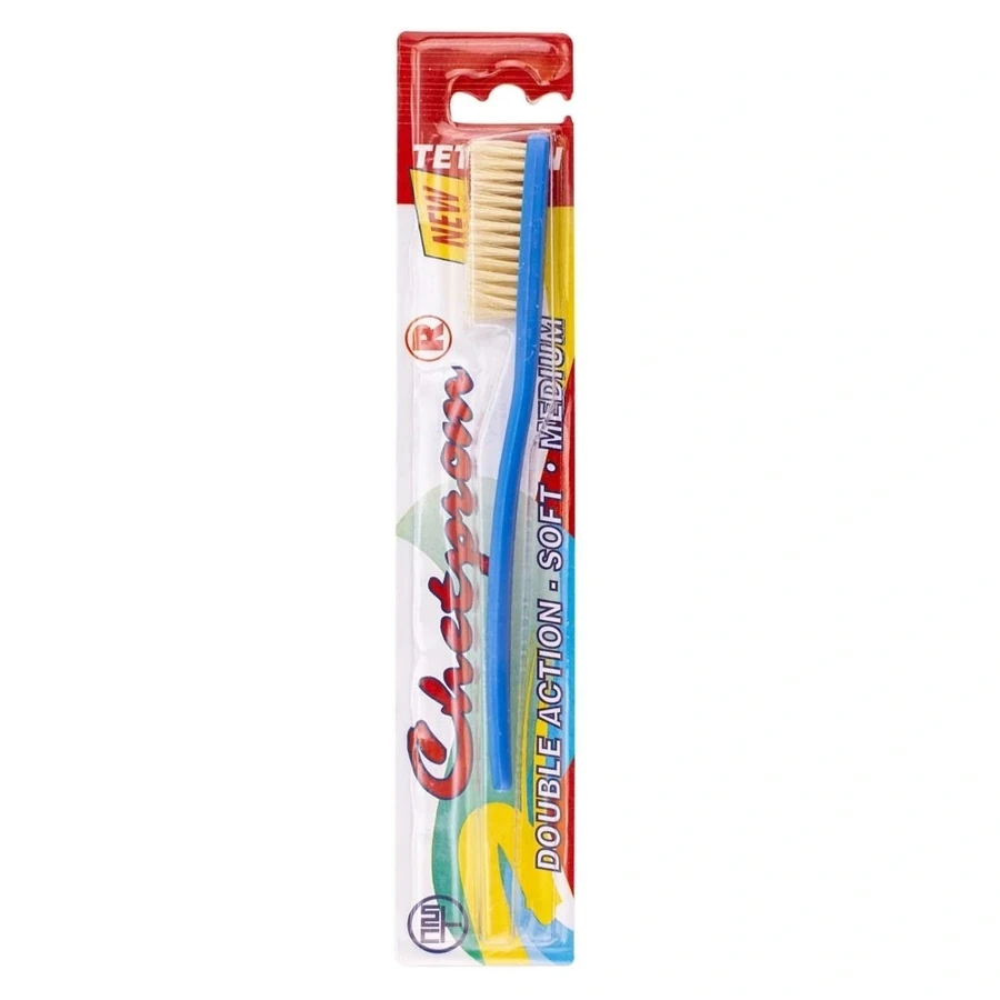 Зубна щітка з натуральною щетиною Chetprom Natural Bristle Toothbrush №52
