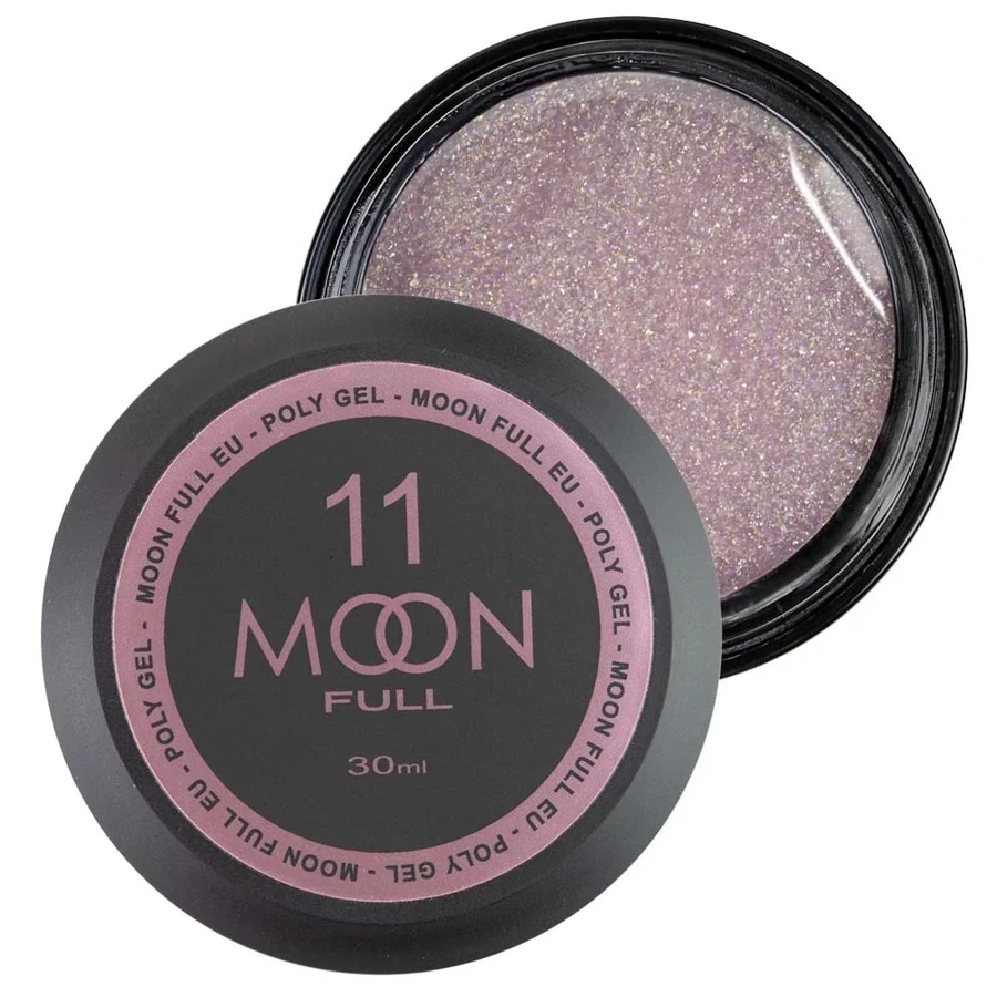 Полігель MOON FULL Poly Gel №11 легкий рожевий із шиммером 30 мл