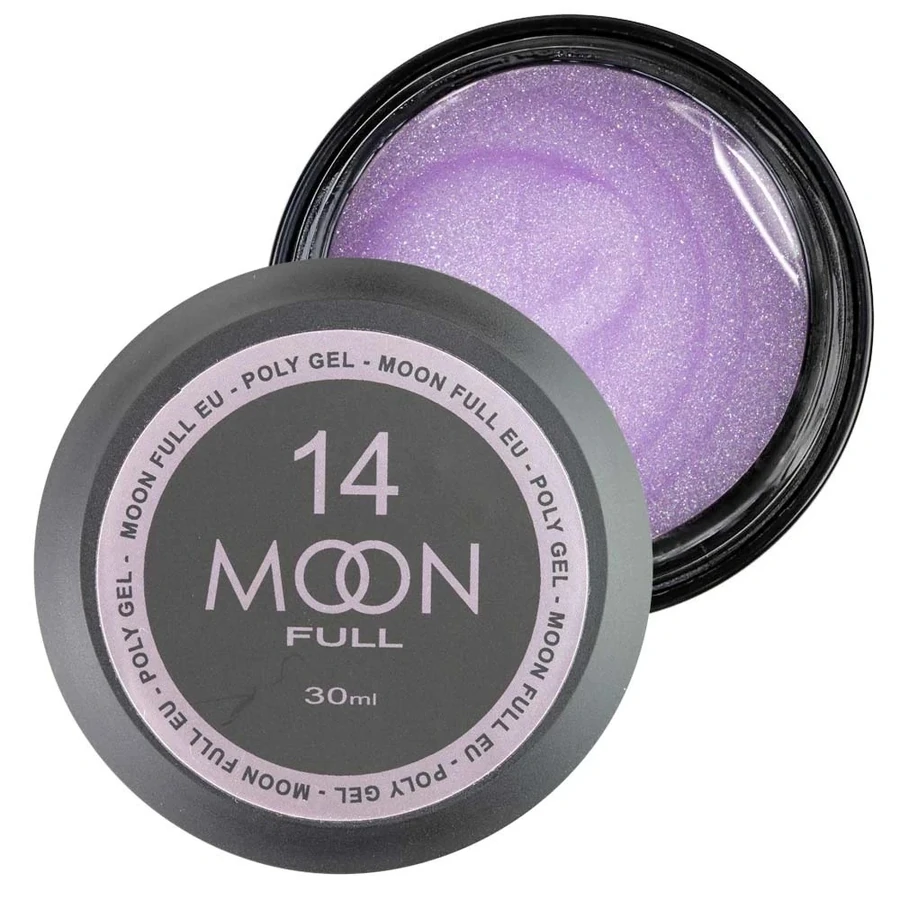Полігель MOON FULL Poly Gel №14 молочний з бузковим шиммером 30 мл