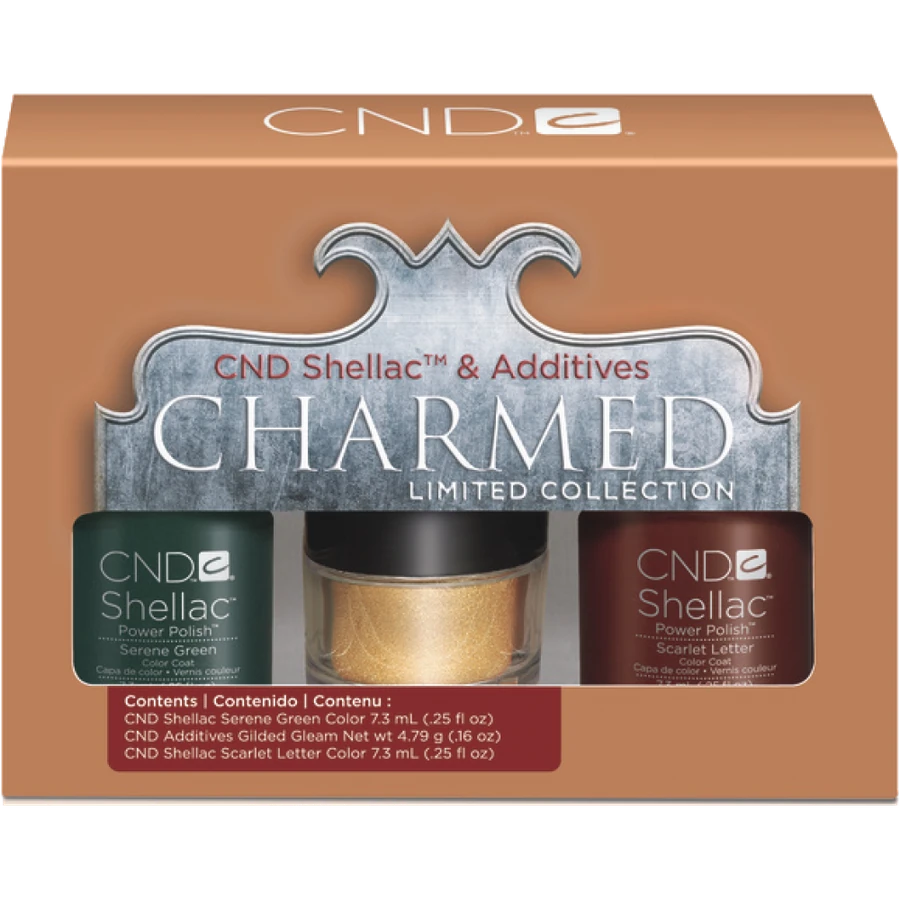 Набір двох гель лаків + пігмент CND Shellac Charmed Limited Collection №2