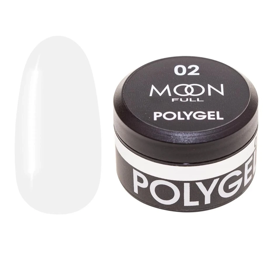 Полігель MOON FULL Poly Gel №02 молочно-білий 15 мл