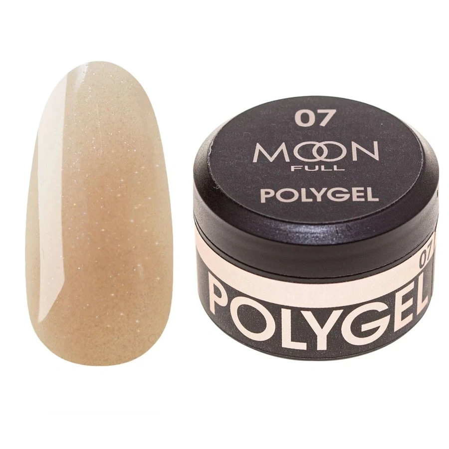 Полігель MOON FULL Poly Gel №07 молочна бронза із шиммером 15 мл