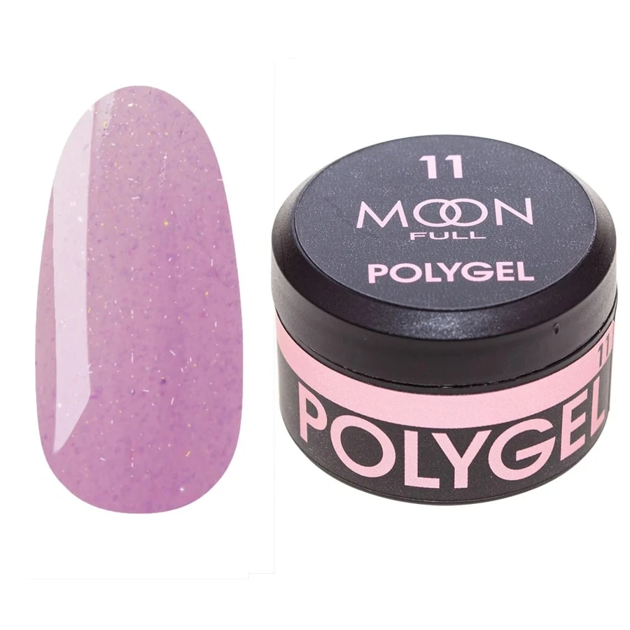 Полігель MOON FULL Poly Gel №11 легкий рожевий із шиммером 15 мл