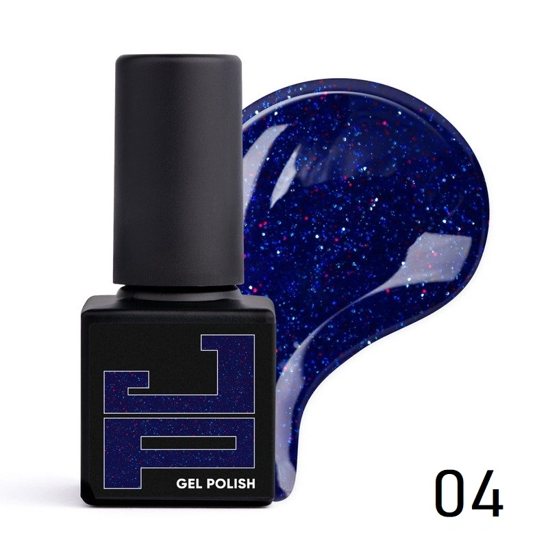 Гель-лак Jerden-Proff Gel Polish 04 синя галактика, з блискітками 5 мл
