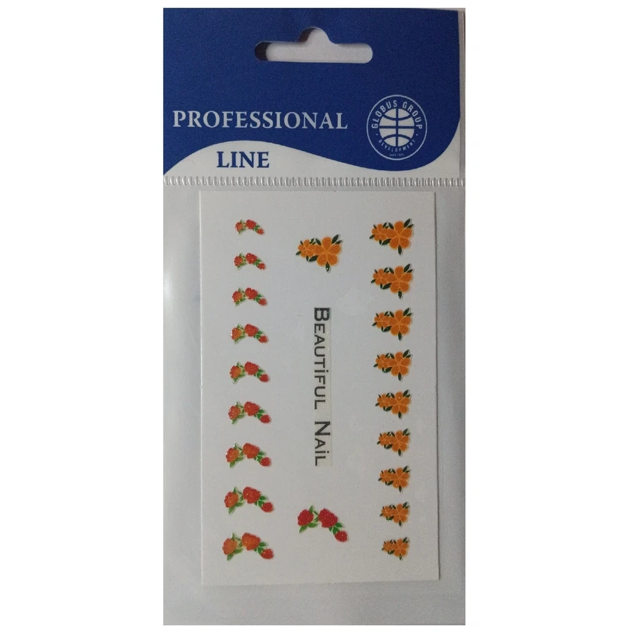 Наклейки для нігтів Квіточки Globus Group Professional Line Nail Sticker S327