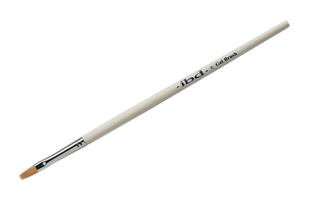 Прямокутна синтетична кисть для гелю IBD Gel Brush White білий