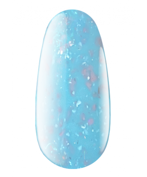 Камуфлююче базове покриття Kodi Cover Base Gel Flake №11 насичений блакитний з додаванням рожевих та сріблястих пластівців 7 мл
