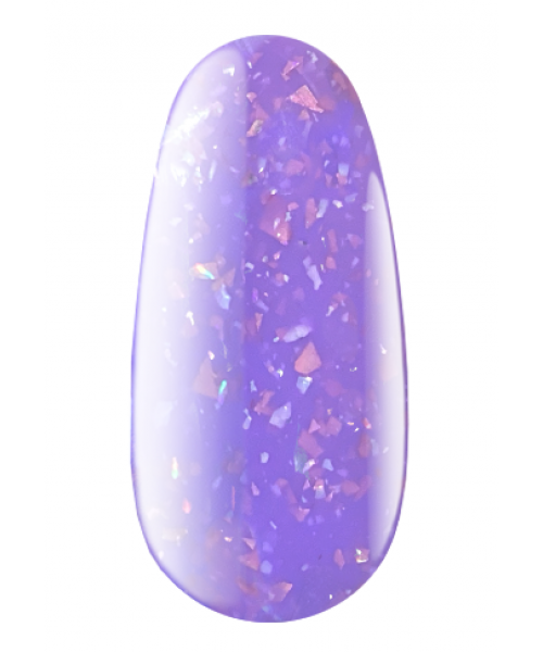 Камуфлююче базове покриття Kodi Cover Base Gel Flake №10 фіолетовий з додаванням рожевих та срібних пластівців 7 мл