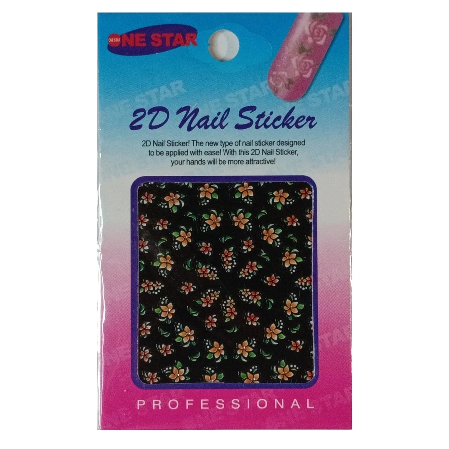 Наклейки для нігтів One Star 2D Design Nail Sticker 1020