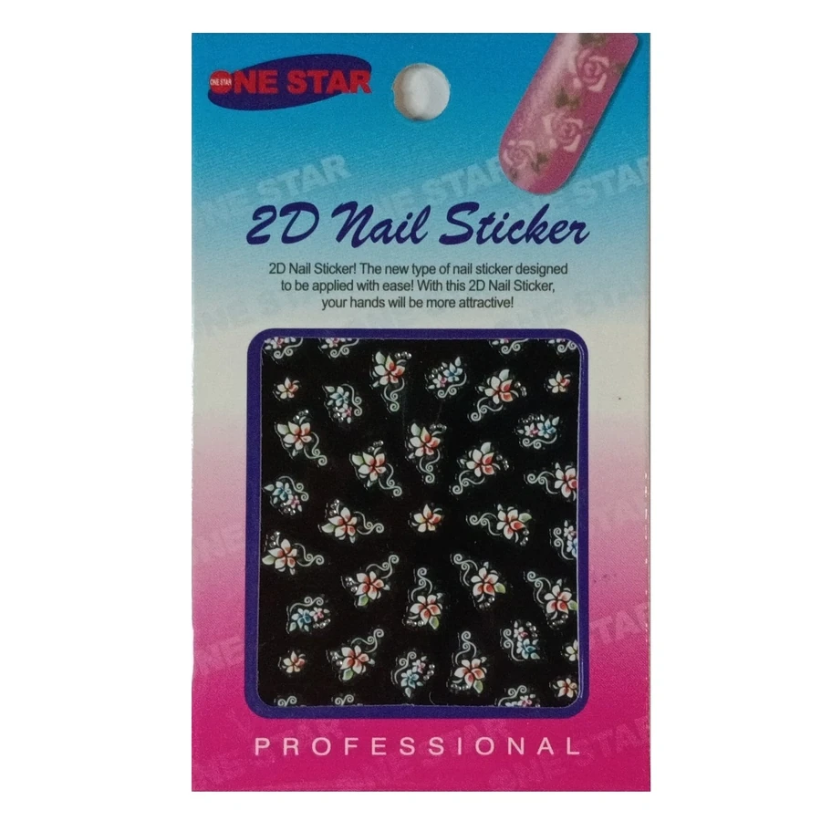Наклейки для нігтів One Star 2D Design Nail Sticker 1021