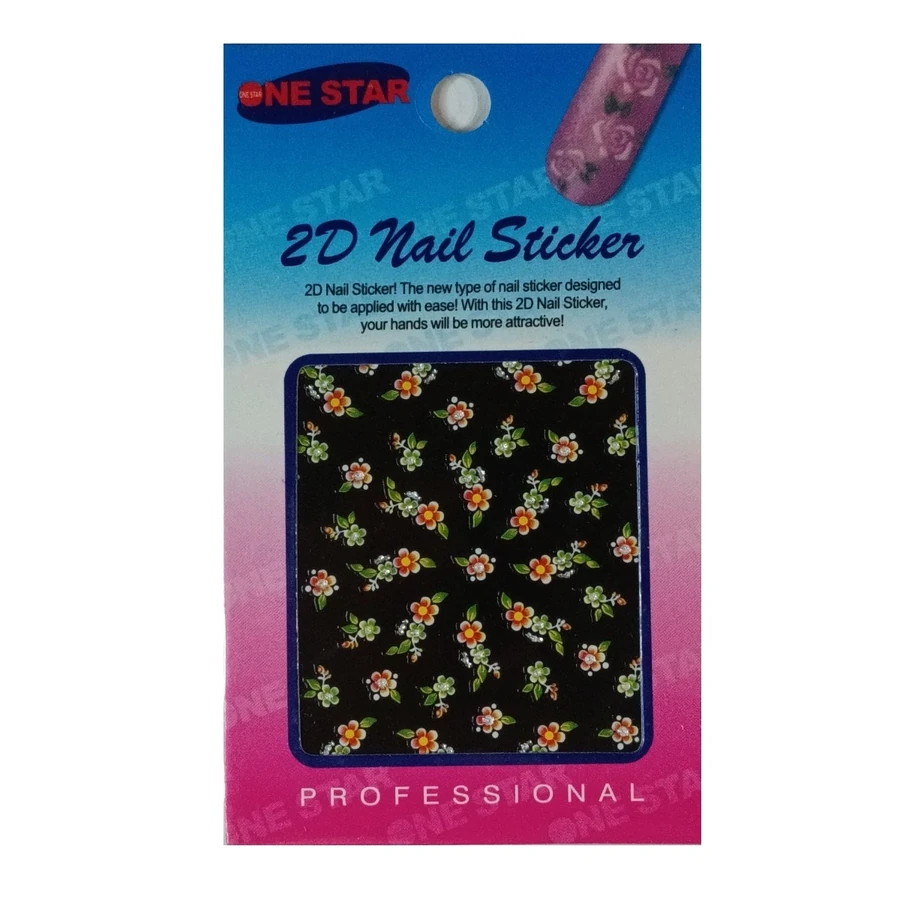 Наклейки для нігтів One Star 2D Design Nail Sticker 1022