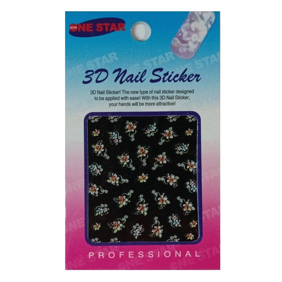 Наклейки для нігтів One Star 3D Design Nail Sticker 1002