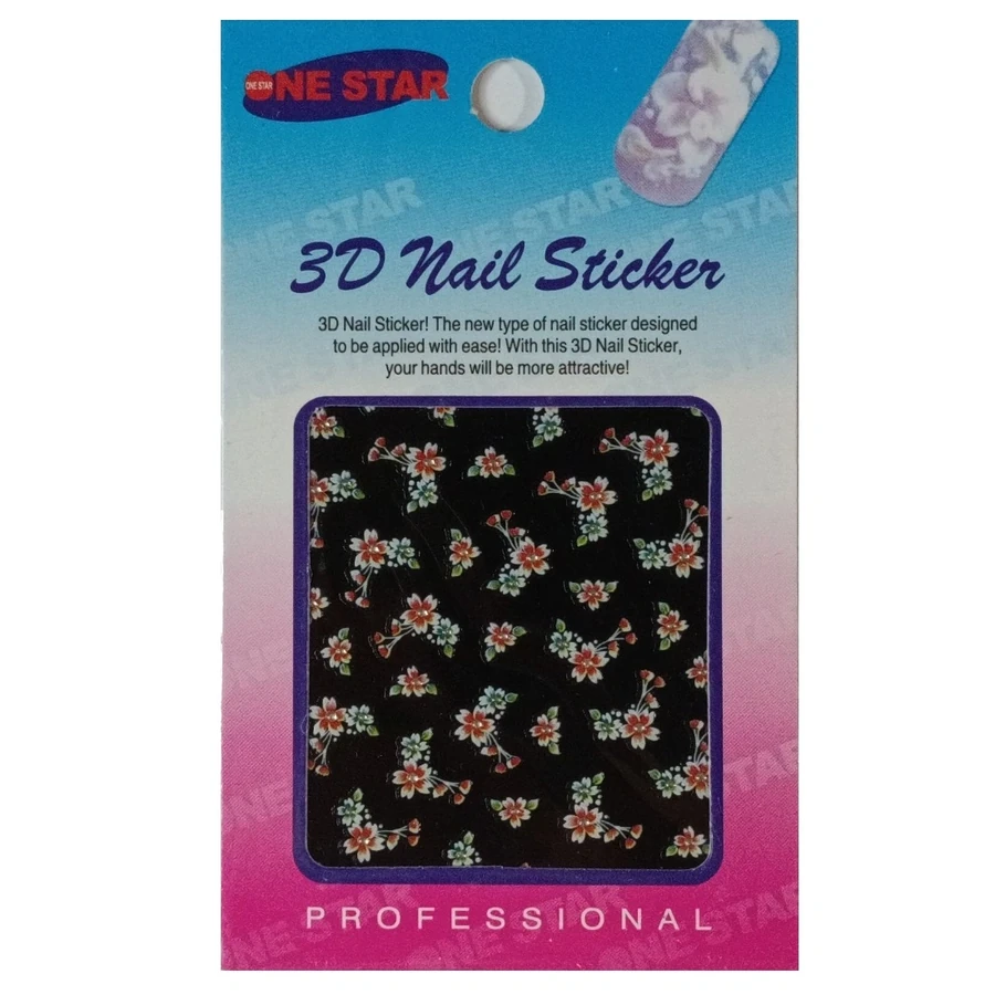 Наклейки для нігтів One Star 3D Design Nail Sticker 1003