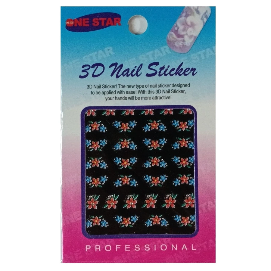 Наклейки для нігтів One Star 3D Design Nail Sticker 1004