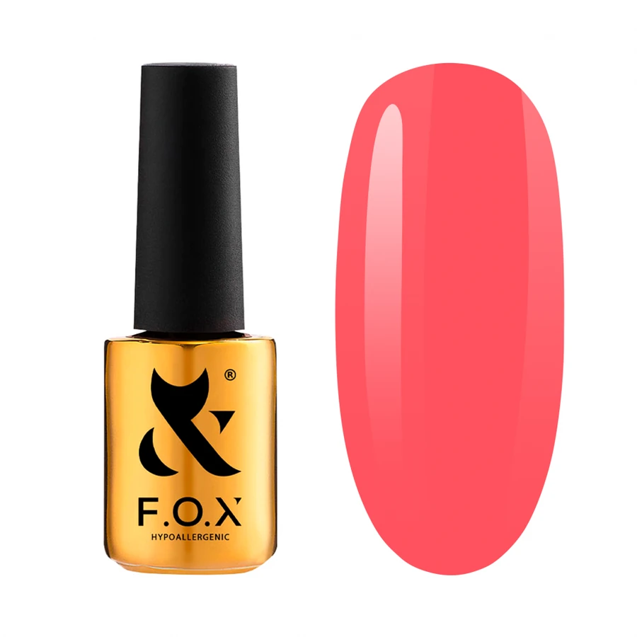 Гель-лак FOX Gel-Polish Spectrum 142 коралово-рожевий, емаль 14 мл