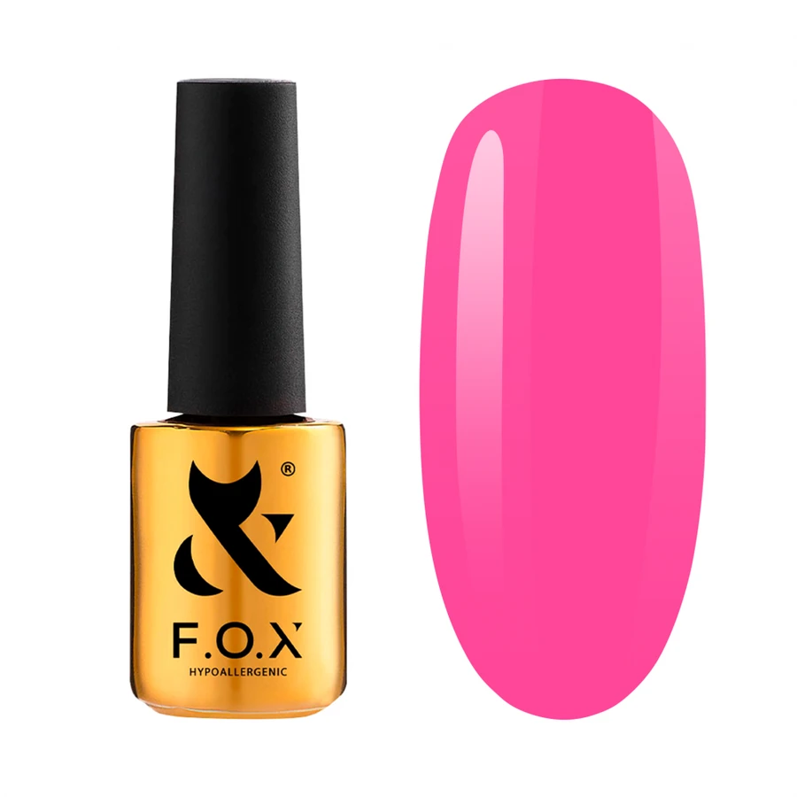 Гель-лак FOX Gel Polish Gold Spectrum 144 яскравий рожевий, емаль 14 мл