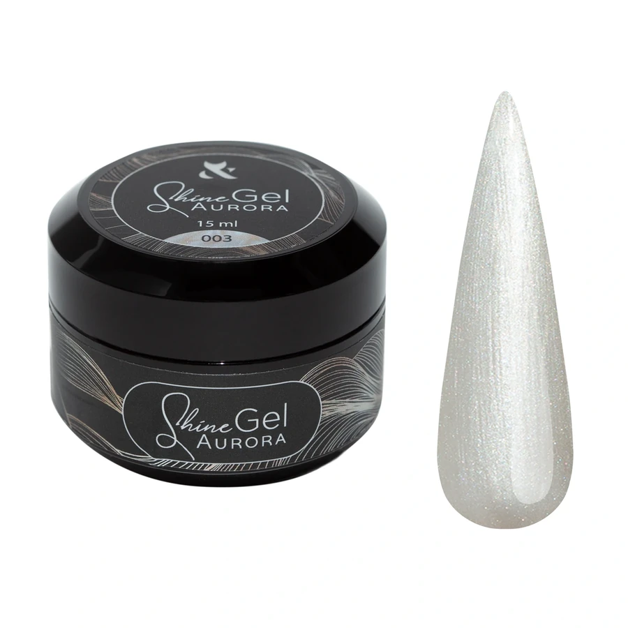 Рідкий гель для зміцнення натуральних нігтів FOX Shine Gel Aurora 003 з перламутровим ефектом 15 мл