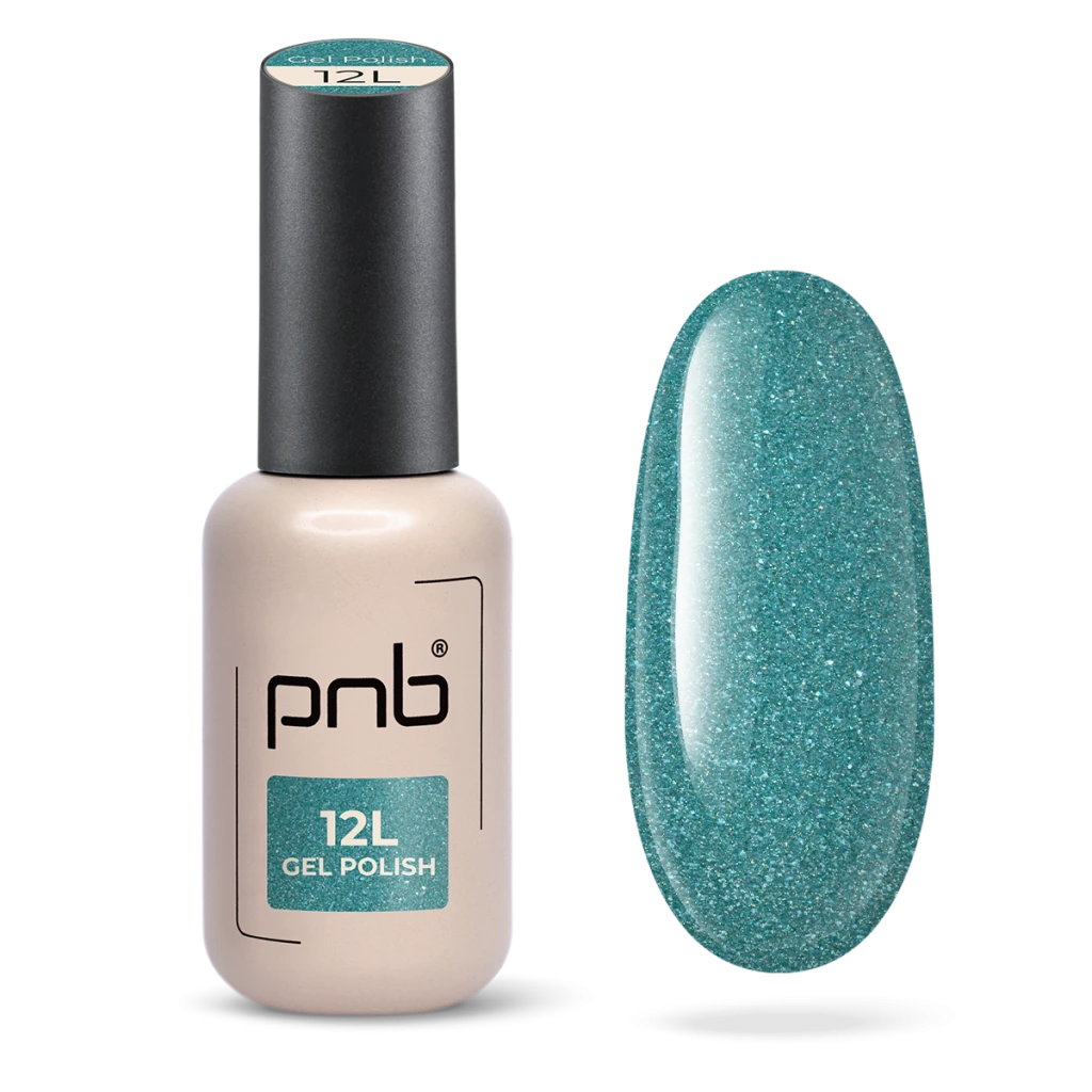 PNB Гель-лак PNB №12L Deep Emerald бірюзовий, з шиммером 8 мл