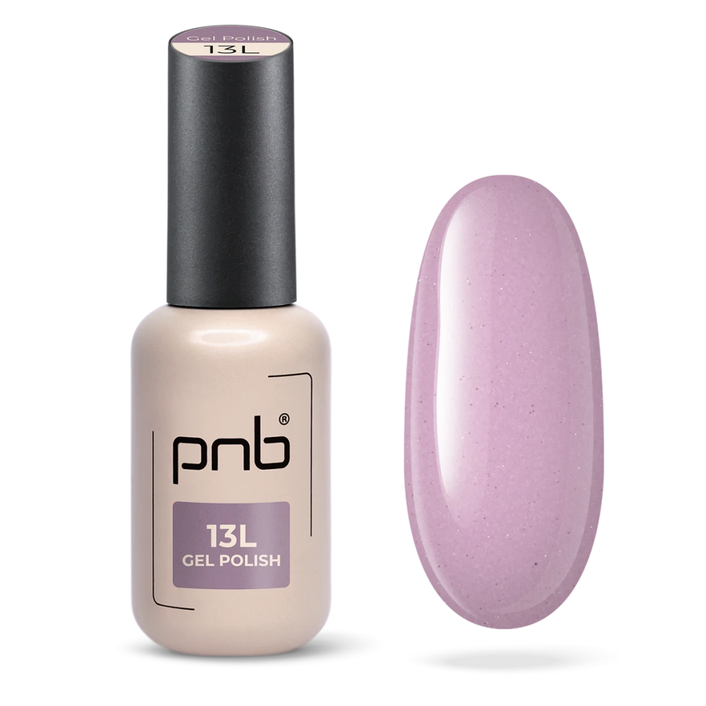 PNB Гель-лак PNB №13L Sparkle Veil рожевий, з шиммером 8 мл