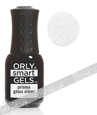 Міні гель-лак ORLY Smart gels Prisma Gloss Silver прозорий з насиченими сріблястими блискітками 5,3 мл