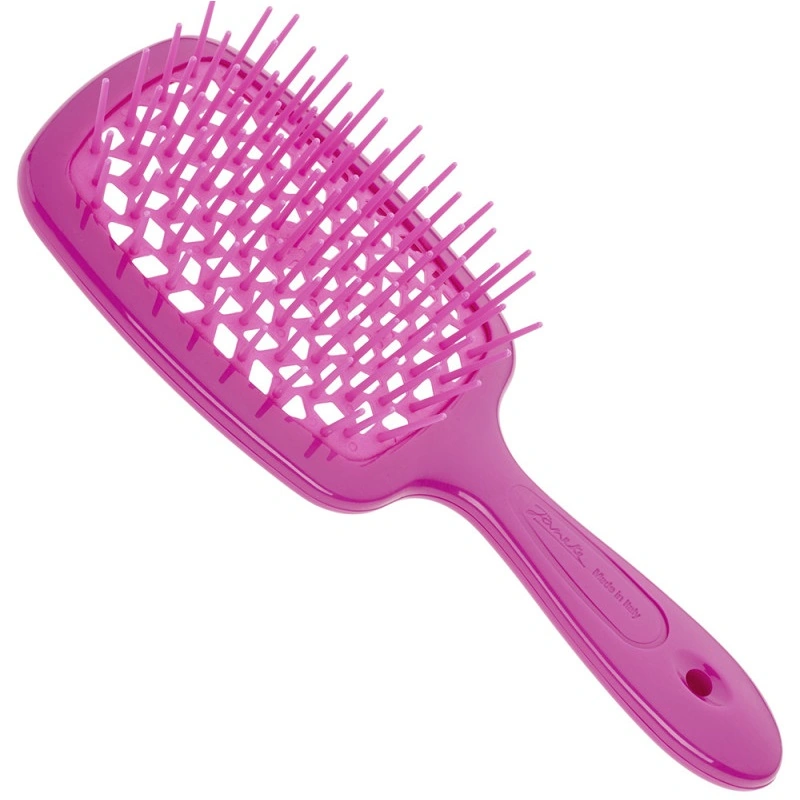 Гребінець з перфорацією Jäneke Superbrush Rose Fluo (SP226 FF2) неоново-рожевий
