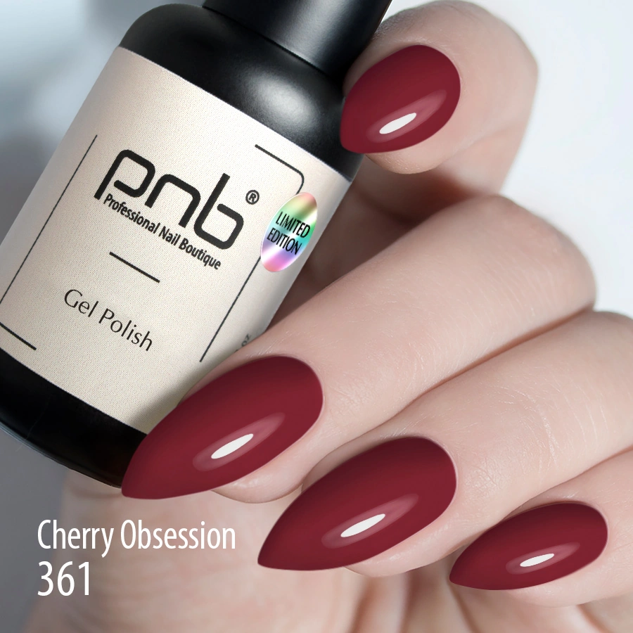 Гель-лак PNB №361 Cherry Obsession стигла вишня 8 мл