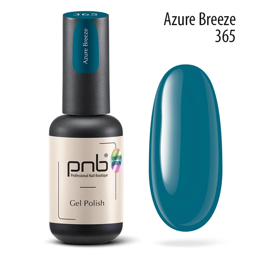 Гель-лак PNB №365 Azure Breeze блакитний бриз, емаль 8 мл