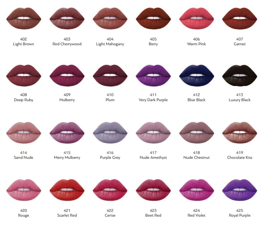 Рідка губна помада матова Elixir Liquid Lip Matte 408 Deep Ruby