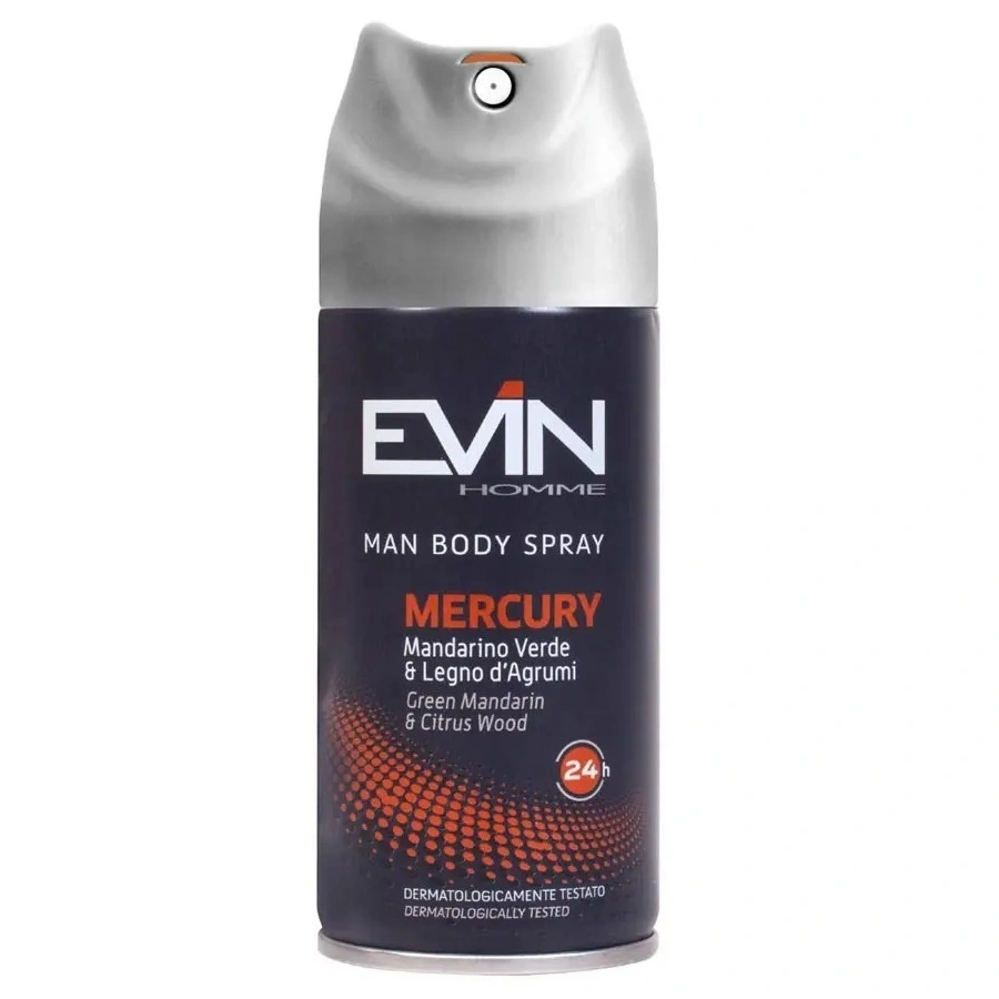 Дезодорант спрей чоловічий Evin Homme Man Body Spray Mercury 150 мл