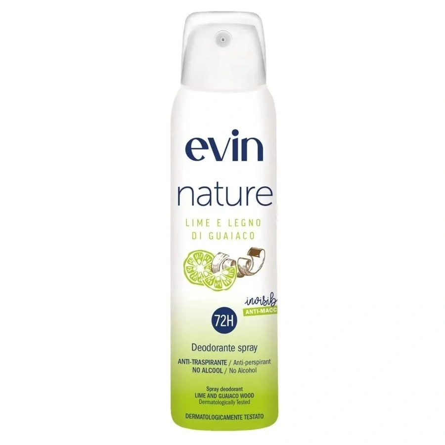 Дезодорант-антиперспірант спрей жіночий Evin Nature Deodorant Anti-Perspirant Spray лайм та гваякове дерево 150 мл