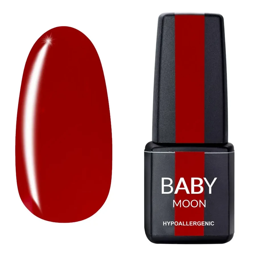 Гель-лак BABY MOON Red Chic Gel Polish №014 чарівний червоний, емаль 6 мл