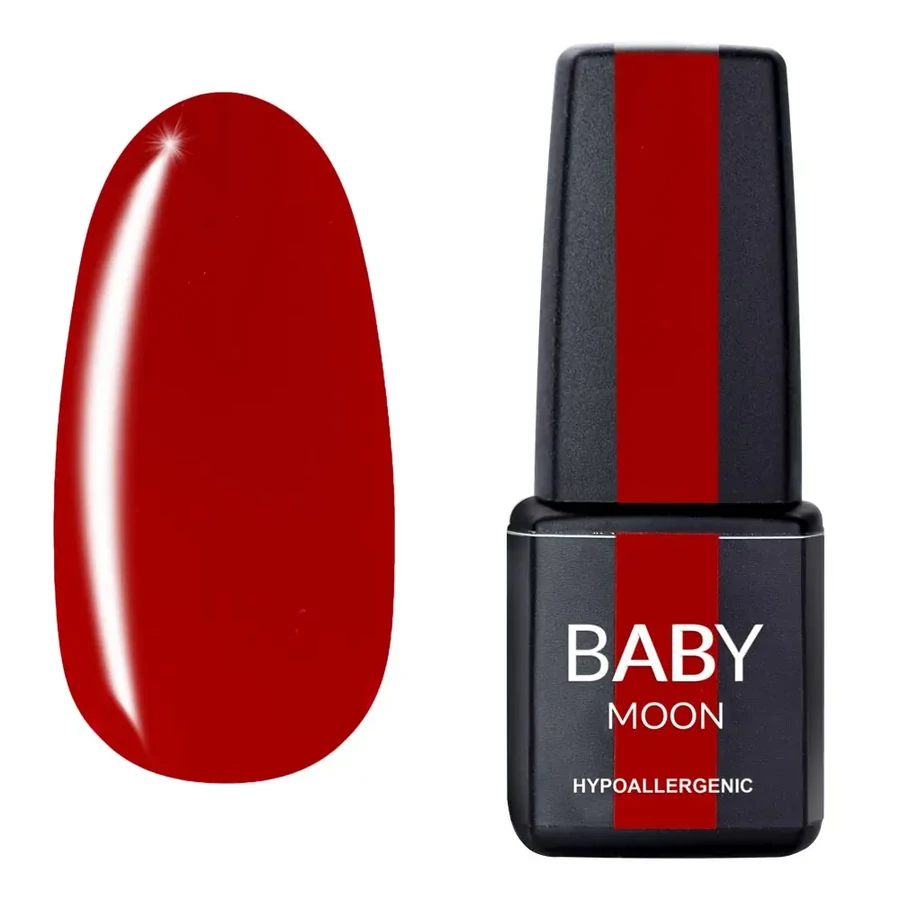 Гель-лак BABY MOON Red Chic Gel Polish №015 світлий червоний, емаль 6 мл