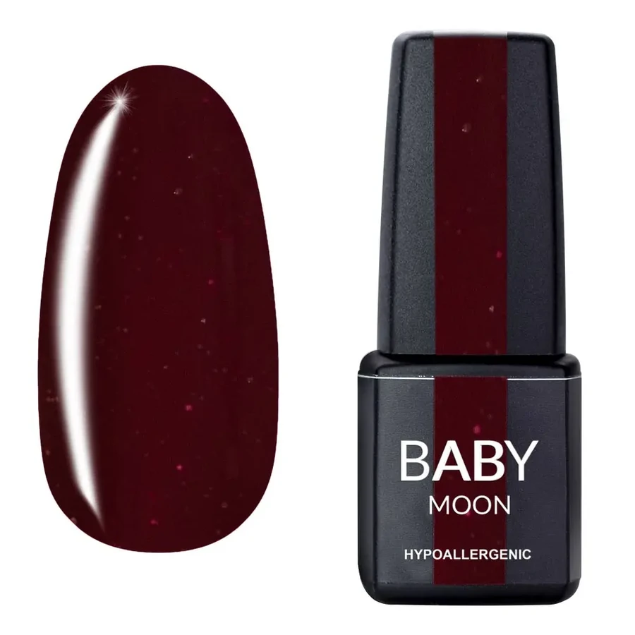Гель-лак BABY MOON Red Chic Gel Polish №017 темно-червоний, емаль 6 мл