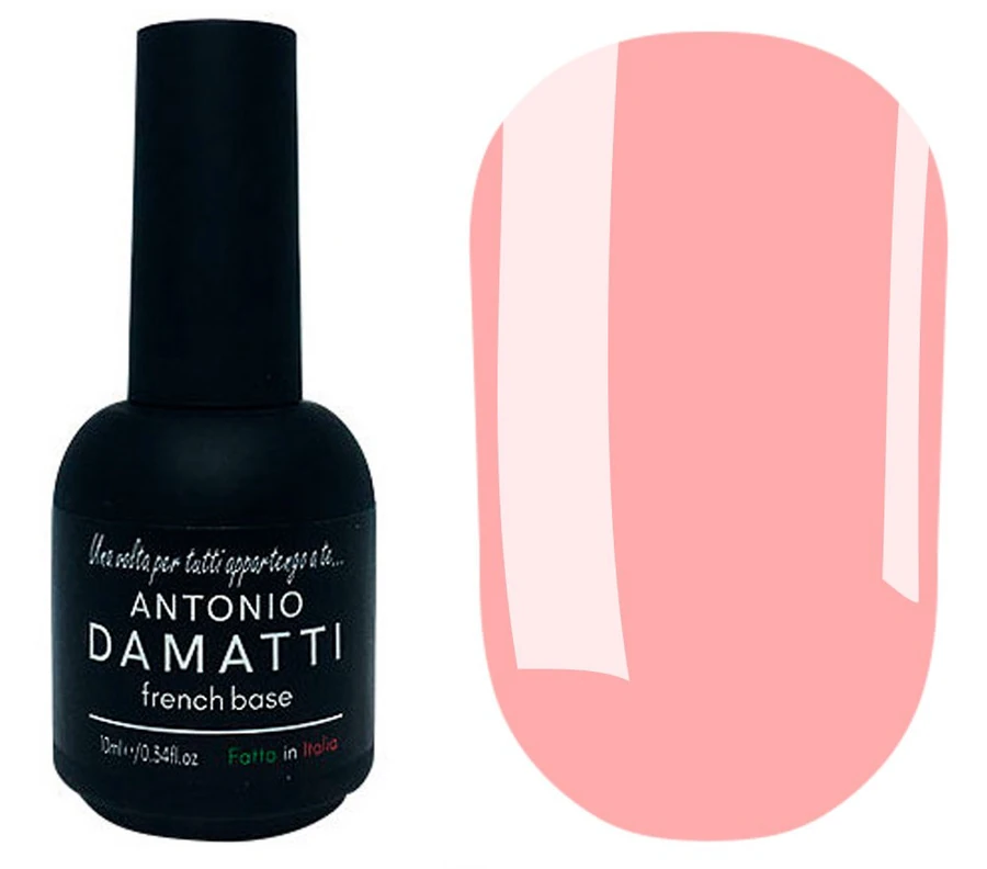 Каучукова база френч Antonio Damatti Rubber Base French №006 коралово-рожевий, емаль 10 мл