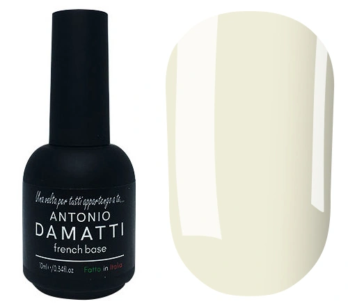Каучукова база френч Antonio Damatti Rubber Base French №008 молочний, емаль 10 мл