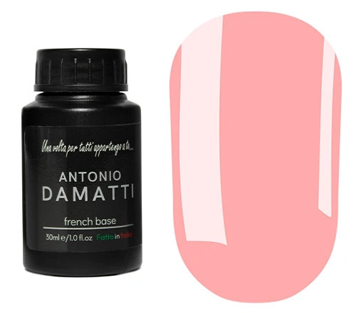 Каучукова база френч Antonio Damatti Rubber Base French №006 коралово-рожевий, емаль 30 мл