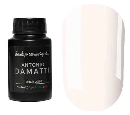 Каучукова база френч Antonio Damatti Rubber Base French №007 кремово-рожевий, емаль 30 мл