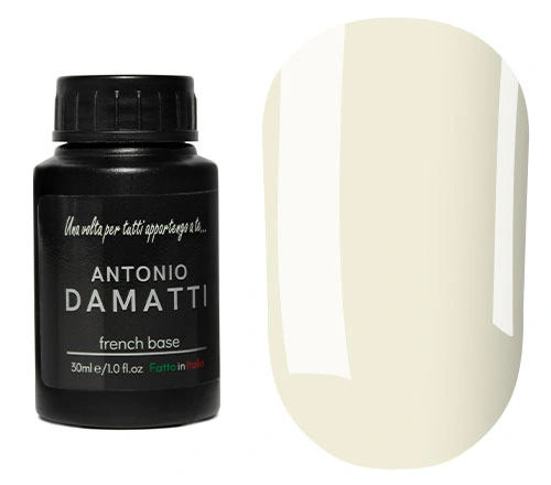 Каучукова база френч Antonio Damatti Rubber Base French №008 молочний, емаль 30 мл