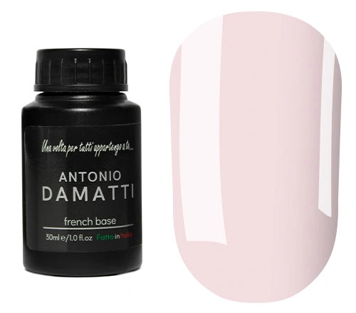 Каучукова база френч Antonio Damatti Rubber Base French №003 вершково-рожевий, емаль 30 мл