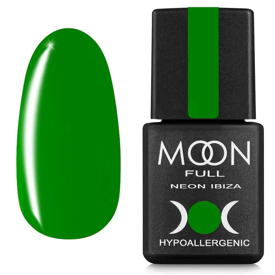 Гель-лак MOON FULL Neon Ibiza №721 зелений, неоновий 8 мл