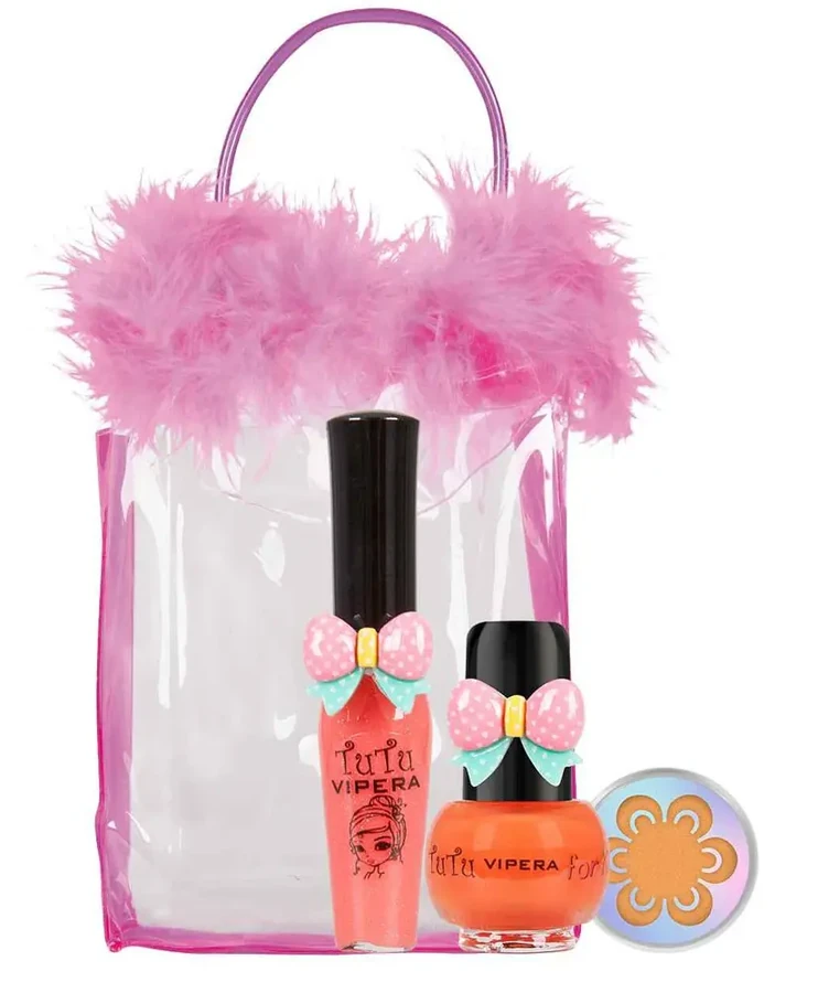 Дитячий набір в косметичці №09 Vipera TuTu Mix Set №09 Блиск для губ №02, Лак для нігтів №02, Мус №02