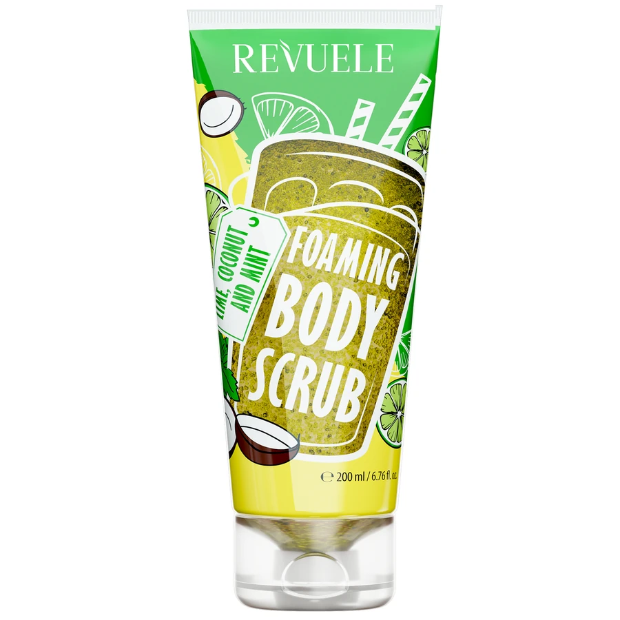 Пінний скраб для тіла Revuele Foaming Body Scrub Lime, Coconut and Mint Лайм, кокос, м&rsquo;ята 200 мл